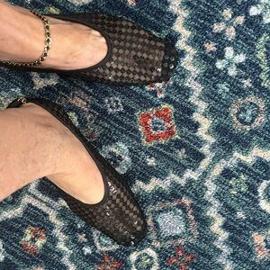J. Crew Black Textured Flats